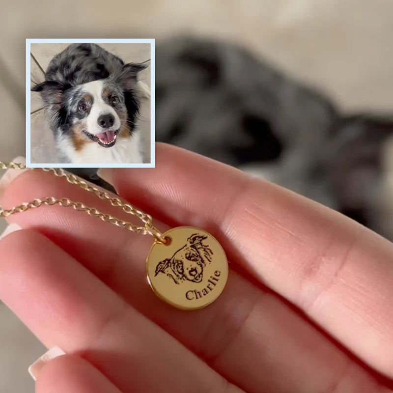 Custom Pet Portrait Necklace