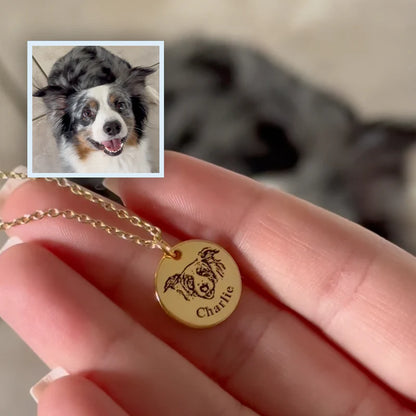 Custom Pet Portrait Necklace