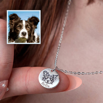 Custom Pet Portrait Necklace